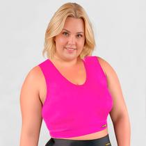 Top Fitness Plus Size Feminino Suplex Nadador Sustentação