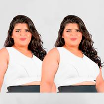 Top fitness plus size feminino zíper kit2 treino sustentação Top fitness plus size feminino zíper kit2 treino sustentação