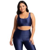 Top Fitness Plus Size New Zig 3D Plus Size WLS Modas Com Bojo Removível Alta Compressão Academia