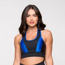 Top Fitness Poliamida com Detalhe Azul Dubai Top Fitness Poliamida com Detalhe Azul Dubai