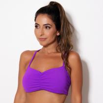 Top Fitness Poliamida Violeta Design Moderno e Co