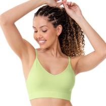 Top Fitness Rib com bojo removível Jacquard Lima Fresh Top Fitness Rib com bojo removível Jacquard Lima Fresh