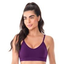 Top Fitness Rib com bojo removível Jacquard Uva Top Fitness Rib com bojo removível Jacquard Uva