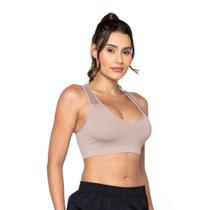 Top fitness sem bojo basic + bege nude M