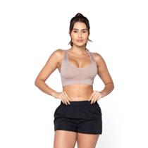 Top fitness sem bojo basic + bege nude P Top fitness sem bojo basic + bege nude P