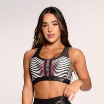 Top Fitness Suplex Estampado Cruzado nas Costas Rosa Challen