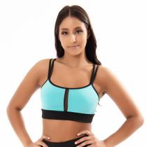 Top Fitness Suplex Feminino com Tela Frontal Confortável Academia Design Moderno Esportiv