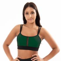 Top Fitness Suplex Feminino com Tela Frontal Confortável Academia Design Moderno Esportiv