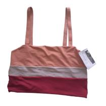 Top fitness tres cores basic + pink G