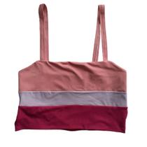 Top fitness tres cores basic + pink gg