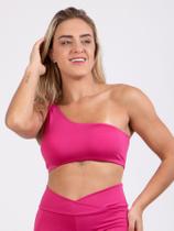 Top Fitness Um Ombro Só Mula Manca Poliéster Academia Treino RLC Modas