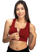 Top Fitness Wolfox Com Zíper E Bojo Removível Feminino