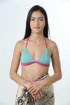 Top Fixo Texturado Alça Pescoço Magenta