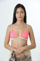 Top Fixo Texturado Alça Verde Neon