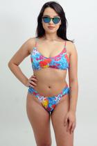 Top Franzido Alca Cruzada Estampado Top Franzido Alca Cruzada Estampado