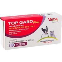 Top Gard Plus 600mg 10kg Para Cães e Gatos C/4 Comprimidos - Vansil Top Gard Plus 600mg 10kg Para Cães e Gatos C/4 Comprimidos - Vansil