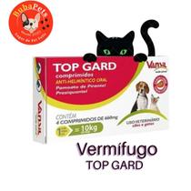 Top Gard Vermífugo Gato e Cachorro 660mg 4 Comprimidos Caixa Lacrada - Vansil