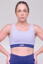 Top Grit Bossa Nadador C / Bolso Ajustável-Lilás/Azul Escuro