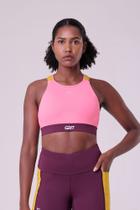 Top grit bossa nadador c/ bolso ajustavel rosa/vinho/mostarda