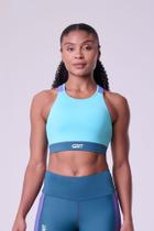 Top grit bossa nadador c/bolso ajustavel verde agua/roxo