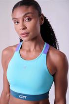 Top Grit Bossa Nadador C / Bolso Ajustável-Verde Agua/Roxo/Verde