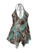 Top halter feminino Verdusa com estampa paisley e amarração nas costas, tamanho XL