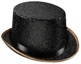 Top Hat Dress Up America Shiny Tuxedo para adultos preto Top Hat Dress Up America Shiny Tuxedo para adultos preto