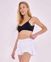 Top Hyper Costas Decotada Alto Giro Preto