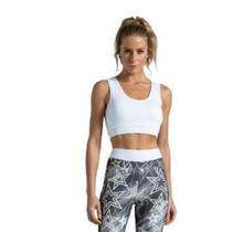 Top iduna fitness bojo tiras costas branco feminino Top iduna fitness bojo tiras costas branco feminino