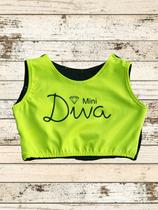 Top infantil e juvenil de ginástica azul/amarelo mini diva Top infantil e juvenil de ginástica azul/amarelo mini diva