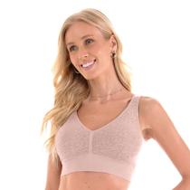 Top Jacquard Traçado com Bojo Removível Sem Costura Blush