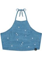 Top Jeans Margaridas Alças Infantil Dway