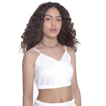 Top Juvenil Feminino Amofany Triangular Com Renda - OFF WHITE - PP