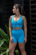 Top Karina duplo azul