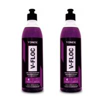 Top Kit 2 Shampoo V-Floc 500ml Vonixx Para Brilho Imbatível