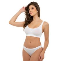 Top Liso Básico Sem Bojo E Sem Costura Feminino Adulto Trifil Para Treino Academia Corrida