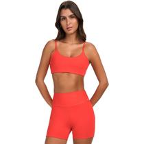 Top Liso Eterno Costas Decotada Vermelho Energia Alto Giro Tamanho:M