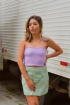 Top Lucy malha Saara Cor lavanda Tamanho G Top Lucy malha Saara Cor lavanda Tamanho G