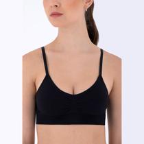 Top Lupo Basic Fit Canelado Sem Bojo - Preto