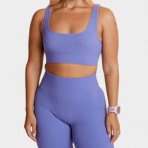 Top Lupo Seamless Basic Canelado Feminino - Lilás Top Lupo Seamless Basic Canelado Feminino - Lilás
