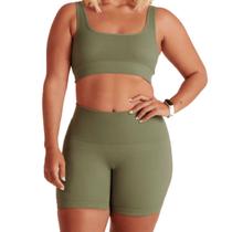 Top Lupo Seamless Basic Canelado Feminino - Verde Top Lupo Seamless Basic Canelado Feminino - Verde
