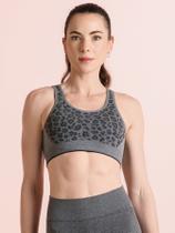 Top Lupo Sports Animal Print Dupla Face Alto Suporte Fitness Top Lupo Sports Animal Print Dupla Face Alto Suporte Fitness
