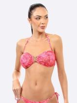 Top Manly Sem Alça Floral