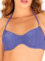 Top Meia Taça Banho de Mar 623.111 Feminino Texturizado Com Recorte Microfibra T. 44/48