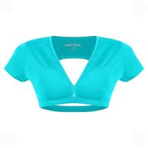 Top Mormaii Cropped Manga Beach Sports Liso Feminino Top Mormaii Cropped Manga Beach Sports Liso Feminino