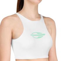 Top Mormaii Dupla Face Beach Tennis 2941 Verde Claro e Branco