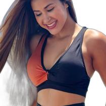 Top nadador com bojo removível em tule mais corpo Top nadador com bojo removível em tule mais corpo