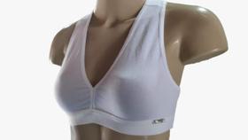 Top Nadador Cotton Feminino Finesse Sem Bojo Branco