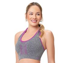 Top Nadador Fitness Dupla Face Sem Costura Mescla Ágata Magenta Zee Rucci