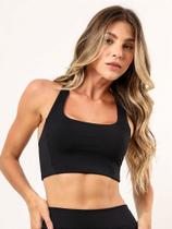 Top Nadador Fitness Feminino para Corrida e Treinos Conforto E Sustentação Preto